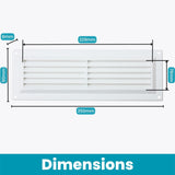 White Plastic Louvre Air Vent Cover – Adjustable Ventilation Grille with Flyscreen – Sizes 9"x3", 9"x6", 9"x9"