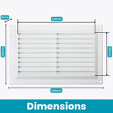 White Plastic Louvre Air Vent Cover – Adjustable Ventilation Grille with Flyscreen – Sizes 9"x3", 9"x6", 9"x9"