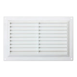 White Plastic Louvre Air Vent Cover – Adjustable Ventilation Grille with Flyscreen – Sizes 9"x3", 9"x6", 9"x9"