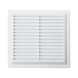 White Plastic Louvre Air Vent Cover – Adjustable Ventilation Grille with Flyscreen – Sizes 9"x3", 9"x6", 9"x9"