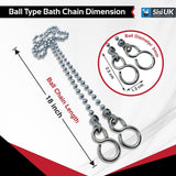 bath/kitchen chrome 18''chain - pack of 1 - Sisi UK Ltd