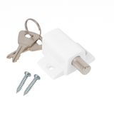 Window & Patio Lock – Electro Brass Plated, White, Silver – Secure Sliding Door & Window Catch