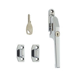 Window Locking Casement Fastener with Wooden Timber Handle – Polished Brass, Polished Chrome & White – Secure Window Latch for Timber Frames