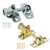 Window Sash Fastener – Bright Zinc Plated & Electro Brass Plated – Secure Sash Window Lock Catch with Screws