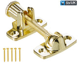 Window Sash Fastener – Bright Zinc Plated & Electro Brass Plated – Secure Sash Window Lock Catch with Screws