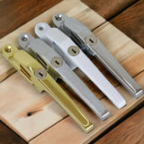 Window Locking Casement Fastener with Wooden Timber Handle – Polished Brass, Polished Chrome & White – Secure Window Latch for Timber Frames