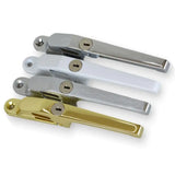 Window Locking Casement Fastener with Wooden Timber Handle – Polished Brass, Polished Chrome & White – Secure Window Latch for Timber Frames