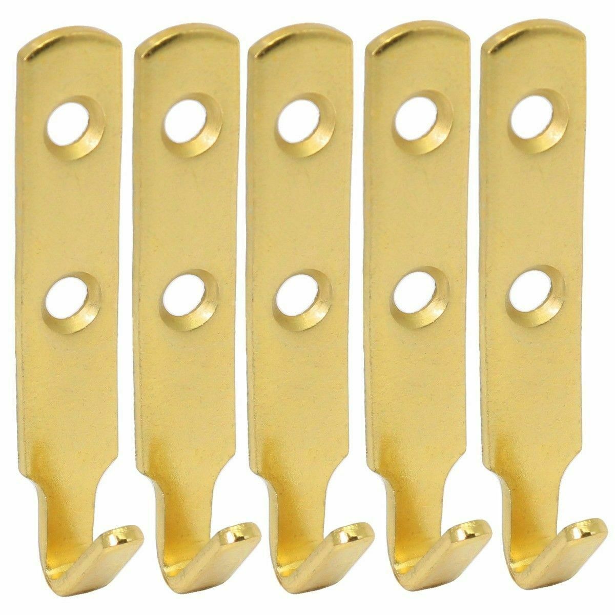 Large J Picture Hooks - Brass - 2 Pack