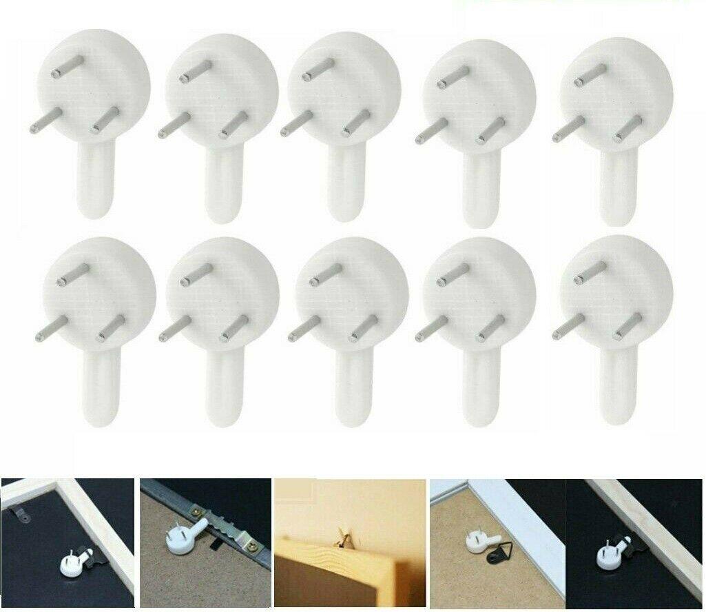 Plastic Hard Wall Picture Hooks Frame Photos Mirror Small Hanging Hook –  Sisi UK Ltd