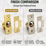 Bales Catch – 16mm & 19mm – Electro Brass (EB) or Nickel Plated (NP) Cabinet & Box Door Catch Latch