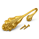 Curtain Tiebacks 160mm Pair of Solid Brass – Antique Gold Wall Mounted Holdbacks for Curtains & Drapes