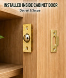 Bales Catch – 16mm & 19mm – Electro Brass (EB) or Nickel Plated (NP) Cabinet & Box Door Catch Latch