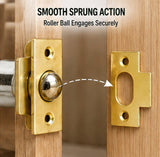 Bales Catch – 16mm & 19mm – Electro Brass (EB) or Nickel Plated (NP) Cabinet & Box Door Catch Latch