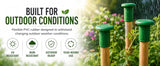 Garden Cane Safety Caps – Soft Rubber End Protectors for Bamboo Plant Stakes – Flexible Weatherproof Covers for Plant Support Canes Pack of 4