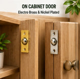 Bales Catch – 16mm & 19mm – Electro Brass (EB) or Nickel Plated (NP) Cabinet & Box Door Catch Latch