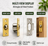 Bales Catch – 16mm & 19mm – Electro Brass (EB) or Nickel Plated (NP) Cabinet & Box Door Catch Latch