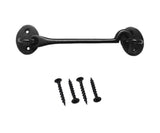 Malleable Black Cabin Hooks – Heavy-Duty Door & Gate Latches – Sizes 4", 6", 8", 10", 12"