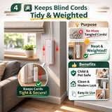 Vertical Blind Cord Weight White – Replacement Blind Cord Tension Weight for Vertical Blinds – Blind Spare Parts & Accessories