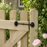 Cabin Hook Twisted Chain Hook Black Ironmongery - Decorative  for Gates, Doors, Sheds (75mm, 100mm, 150mm)