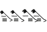 Black Wire Cabin Hooks – Door, Gate & Window Latches – Sizes 75mm, 100mm, 150mm, 200mm
