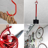 Storage Hooks Red – Heavy Duty Red Plastic Coated Steel Hooks for Garage, Shed, Tools & Home Storage