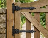 Spear Hinges Black Ironmongery – Antique Hinges - Heavy Duty Decorative Door and Gate Hinges (152mm, 225mm, 300mm)
