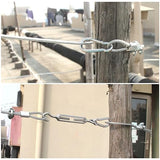 Turnbuckle Wire Tensioner Strainer – Zinc Plated Hook & Eye Cable Tensioner – M5 M6 M8 Rope & Wire Adjuster