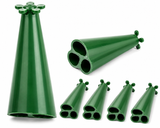 Pyramid Wigwam Cone Garden Cane Tops – Bamboo Cane Grip Top Protectors for Plant Support Sticks & Garden Canes – Pack of 5