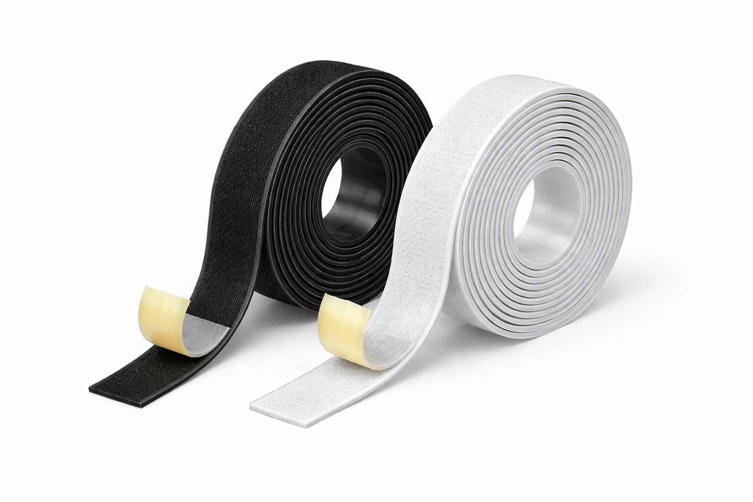 5M Hook and Loop Tape 1cm – Sticky Backed & Double Sided Fastener Strips – Self Adhesive Velcro Style Roll – Black or White