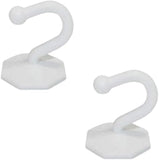 White Self Adhesive Tie Backs Hooks Stick On Rust Proof Drape Tassel Holders Window Drape Hold Back Pack of 2