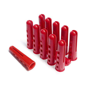 Red Plastic Wall Plugs – Heavy-Duty Fixing Plugs for Secure Wall Anchoring in Brick, Concrete & Masonry