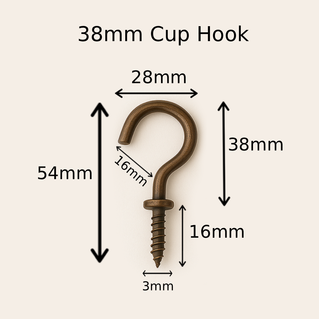 40-Pack Small Bronze Ceiling Hooks – 5/8 Screw-In – Antique Brass Plated – Rust-Resistant For 40-Pack Small Bronze Ceiling Hooks – 5/8 Screw-In – Antique Brass Plated – Rust-Resistant For