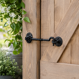 Cabin Hook Twisted Chain Hook Black Ironmongery - Decorative  for Gates, Doors, Sheds (75mm, 100mm, 150mm)