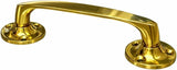 Brass Door Pull Handle 125mm Heavy Duty  (5") – Vintage Victorian Style Cabinet & Cupboard Drawer Handle – Pack of 1
