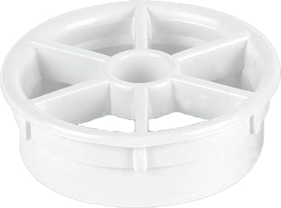 Shower Waste Top Cover – Universal Replacement Cap in White and Silver Finish