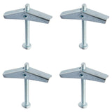 Toggle Bolts M5 X 50mm Heavy Duty Hollow Wall Anchor Drywall Screws And Wing Spring Toggle Bolts For Plasterboard, Cavity Wall, Fiberboard Pack of 4