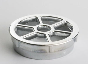 Shower Waste Top Cover – Universal Replacement Cap in White and Silver Finish