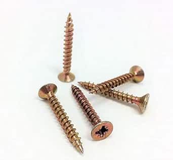 Wood Screws 3mm x 13mm Countersunk Pozi gold