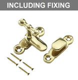 40mm Showcase Catch Lock – Brass or Chrome Thumbturn Latch for Cabinet, Cupboard, Display Case & Door