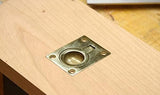 Solid Brass Flush Ring Pull Handle 50mm – Recessed Trap Door & Furniture Pull Handle for Cabinet, Cupboard & Floor Hatch
