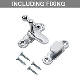 40mm Showcase Catch Lock – Brass or Chrome Thumbturn Latch for Cabinet, Cupboard, Display Case & Door