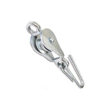 Washing Line Pulley Hook Galvanised Steel 32mm – Clothes Line Pulley Wheel for Dryer, Airer & Garden Washing Line