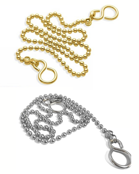 Sink Chain – Universal Fit in Silver or Brass Finish (12