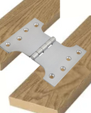 Heavy Duty Parliament Door Hinge – Wide Opening Brass or Steel Projection Hinge for Interior and Exterior Doors (5" x 4" x 3" x 4mm)
