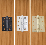 Steel Ball Bearing Hinges – 3" and 4" – Black, Satin, and Polished Chrome Finishes