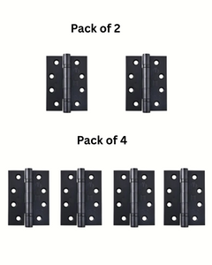 Steel Ball Bearing Hinges – 3" and 4" – Black, Satin, and Polished Chrome Finishes