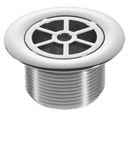 Shower Waste Top Cover – Universal Replacement Cap in White and Silver Finish