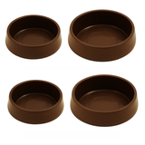 Rubber Castor Cups – Soft Non-Slip Floor Protectors for Hard Floors – Small 50mm & Large 63mm