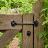 Malleable Black Cabin Hooks – Heavy-Duty Door & Gate Latches – Sizes 3", 4", 6", 8", 10", 12"