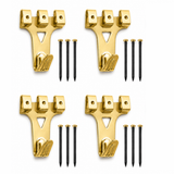 Picture Frame Hangers Hooks with Nails, Heavy Duty Plaster Wall Pro Photo/Heavy Mirror Hanging Kit